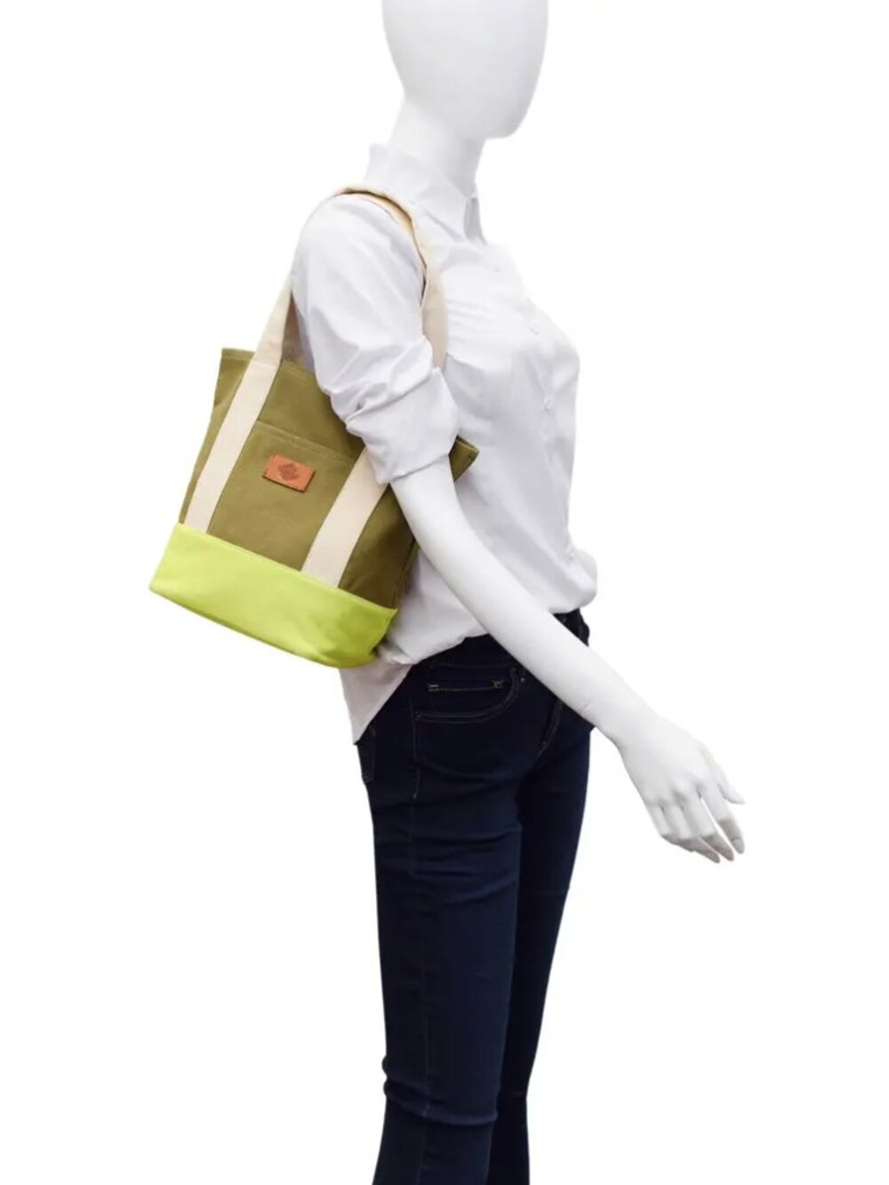 New Amsterdam Leatherworks Medium Kylee Colorblock Tote Bag